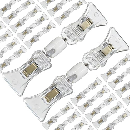 12Pack Double Sided Swivel Price Tag Clips, Clear - size: 12 PCS