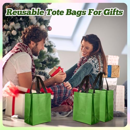 Eccliy 80 Pcs Reusable Gift Bags, Medium, Green - color: Green, size: Medium