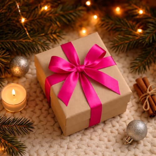 Hot Pink Satin Ribbon 1-1/2 Inch x 36 Yards for Bows Gift Wrap & DIY Crafts - color: Hot Pink