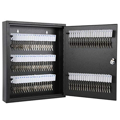 KYODOLED Key Lock Box, Wall Mount 100 Key Cabinet, Black - color: Black-06