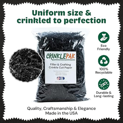 40LB Black Crinkle Cut Paper Filler, USA Made - color: Black, size: 40 LB