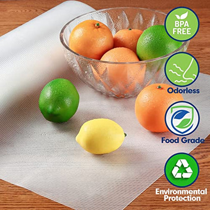 Shelf Liner, Drawer Liner, 12 Inches x 20 FT Cabinet Liner for Kitchen Cabinets Non-Adhesive Shelf Liners, Waterproof Shelf Paper with Non-Slip, Durable Liners, Clear - size: 12"W x 240"L