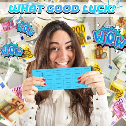 Kosiz 25 Bid 1000 Sheet Auction Raffle Tickets, Lake Blue - color: Lake Blue, size: 25 Bid