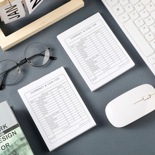800 Pcs Currency and Coin Record Forms 5.5 x 4.25 Inch Deposit Slips Paper Currency & Coin Counting Record Sheets Bank Forms for Fundraiser Church or Christian College Universities