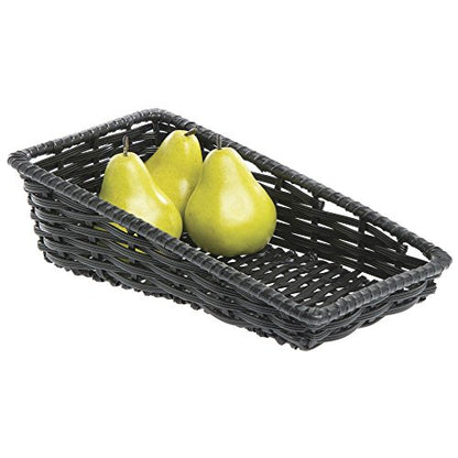 HUBERT Black Storage Basket Tapered - 7 1/2"L x 14"D x 1 1/2" to 4"H - color: Black, size: 7.5"Lx14"Dx1.5-4"H
