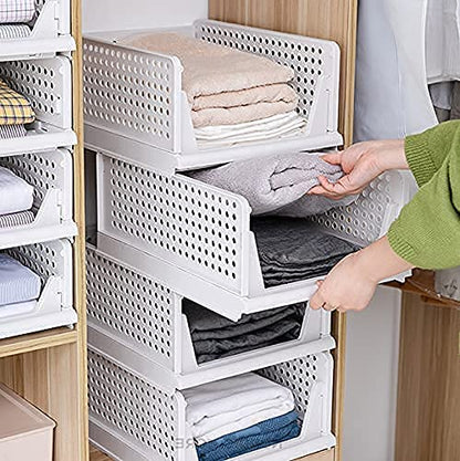 yazi 5 Pack Stackable Closet Storage Box - size: 5L