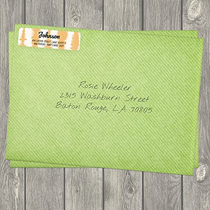 Modern Tie Dye Rolled Address Labels/Roll of 500 Personalized Address Labels/Designer Return Address Stickers in Elegant Plastic Dispenser - size: 500 Labels, style: Modern Tie Dye