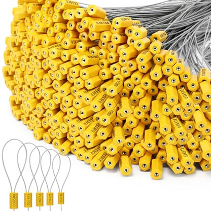 Nuogo 200 Pcs Yellow Steel Security Cable Seals - color: Yellow