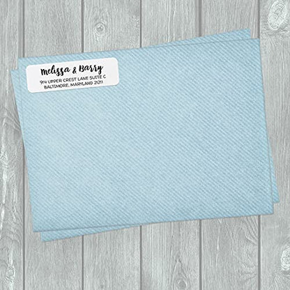 White Modern Rolled Address Labels/Roll of 250 Personalized Address Labels/Designer Return Address Stickers in Elegant Plastic Dispenser - size: 250 Labels, style: White Modern