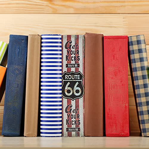 Decaller Book Safe with Key Lock, Diversion Hidden Secret Metal Lock Box for Home Security, Money & Jewelry, 9.5" x 6.2" x 2.2", Route 66 - color: Route 66, size: Key Lock