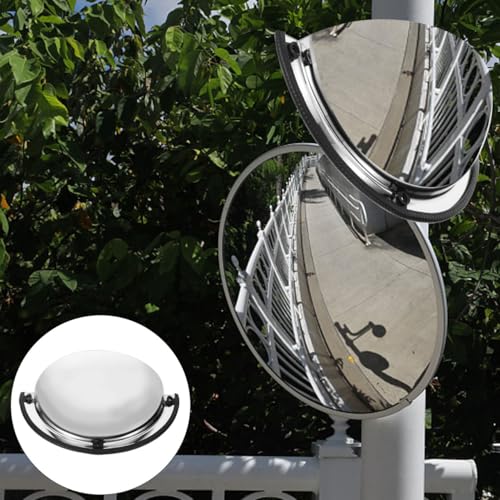 12 Inch Convex Mirror Security Mirror for Garage Driveway Supermarket Warehouse Blind Spot Safety for Traffic and Parking Assist
