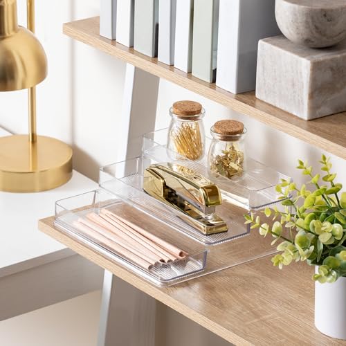 iDesign 3-Tier Spice Rack Organizer, Set of 2, Clear - style: Pack of 2
