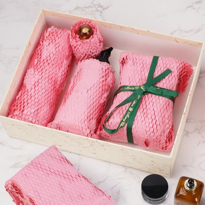 Pink Honeycomb Packing Paper, 12" x 200 ft, Gift Wrap Cushioning - color: Pink, size: 12 Inch x 200 Feet