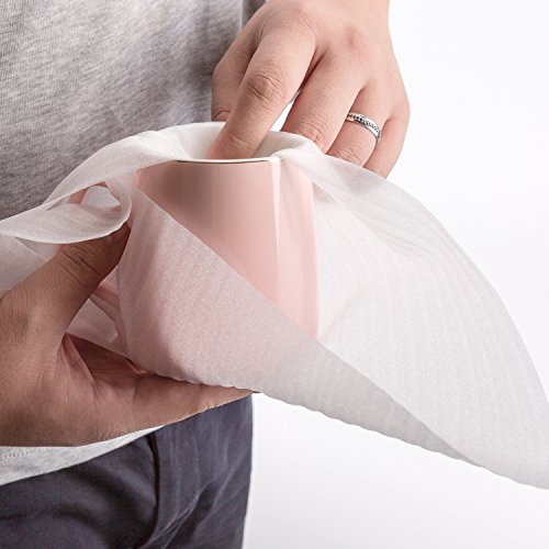 12 x 12 Inches (100 Count) Cushioning Foam Wrap Sheets Moving Supplies Packing Cushion Foam Packing Material for Dishes, Plates, Glasses, Vases, Cups, All Purpose Protection, Storage(Ultra Thin)