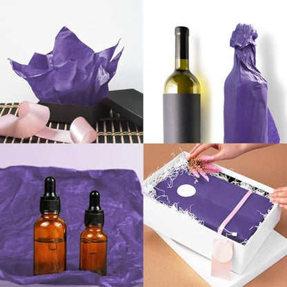 120 Sheets 14 x 20 Inch Purple Tissue Paper for Gift Bag Wrapping - color: Purple