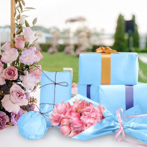 120 Sheets 14 x 20 Inch Baby Blue Tissue Paper for Gift Bag - color: Baby Blue