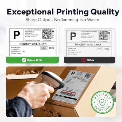 4” x 6” Direct Thermal Labels – 500 Labels (1 Roll, 500 per Roll) Water & Oil Resistant, Permanent Adhesive – Compatible with Zebra, Rollo & Similar Printers (Not for DYMO) (1 Roll) - size: 1 Roll