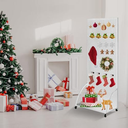 Eastern Tree 30 Packs 6" Metal Pegboard Hooks, Standard Hooks is Fit to Pegboard Display and Pegboard Panels, White - size: 6 Inch