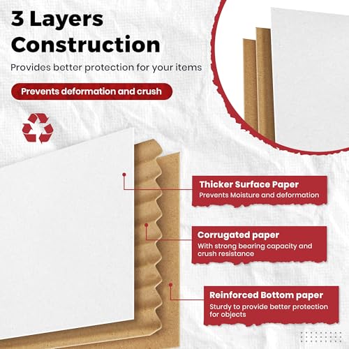 White Shipping Boxes 6x4x4 Heavy Duty, Lightweight, 6"L X 4"W X 4"H Foldable Corrugated Cardboard Mailer Boxes for Packaging Small Business Mailings Gifts Promotions Crafts Moving Box 50 Pack