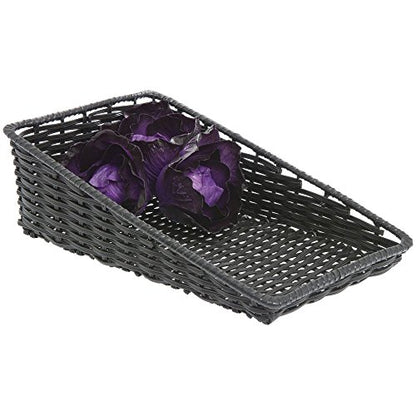 HUBERT Tapered Black Produce Basket - 11 1/2"L x 20"D x 1 1/2" to 6"D - color: Black, size: 11.5"Lx20"Dx1.5-6"H