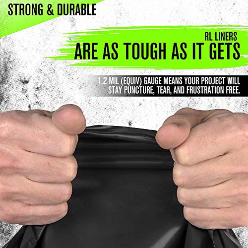 Aluf Plastics T-Tough Roll Pack Low Density Repro Blend Star Seal Coreless Rolls Bag, 45 Gallon Capacity, 46" Length x 40" Width, H Strength, Black (Pack of 100) - color: Black, style: 45 Gal, 1 Mil, 100 Count
