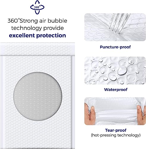 Fuxury Bubble Mailers 10.5x16" White Padded Envelopes 3750Pack Bulk Pallet - color: White, size: 10.5x16" 3750PC