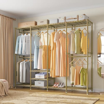 VIPEK V40 Heavy Duty Clothes Rack, Modular Closet System Clothing Rack - color: Gold, size: V40 Regular