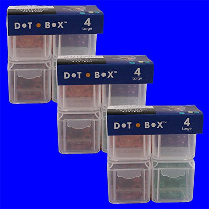 DotBox Large Box - 12 pcs - Little Storage Boxes - 3 Packages of 4 - size: Large Box