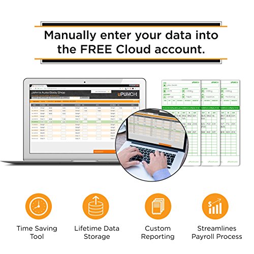 uPunch HN3500 Advanced Time Clock Bundle for Small Business: Complete Employee Time Tracking System with 100 Time Cards, 2 Racks, 2 Ribbons, and 6 Keys - style: HN3500 Bundle