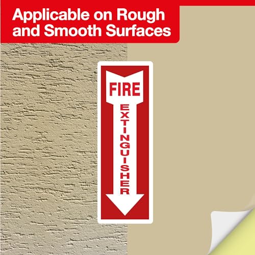 OLANZU Fire Extinguisher Decals and Labels for Wall, 5 Pack, 4x12" - size: Pack of 5