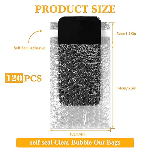 Perkoop Bubble Bags Double Bubble Pouches, 4 x 5.5 Inch, 120 Pcs - size: 4 x 5.5 Inch