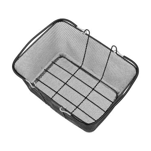 12Pcs Wire Retail Shopping Baskets with Handles, 20L Metal Grocery Basket for Retail Store, Supermarket, Grocery Shopping |Black