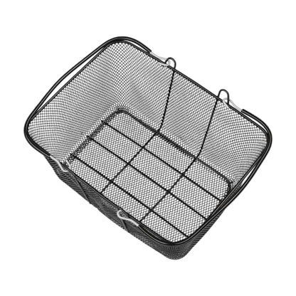 12Pcs Wire Retail Shopping Baskets with Handles, 20L Metal Grocery Basket for Retail Store, Supermarket, Grocery Shopping |Black