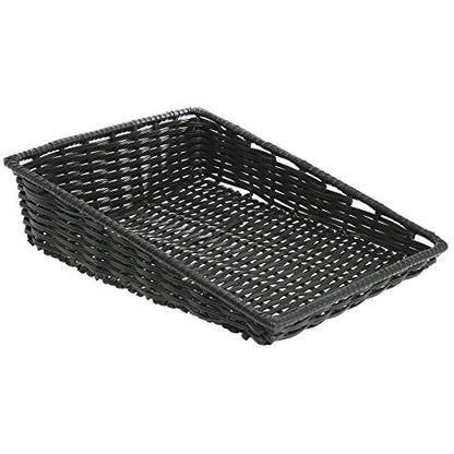 HUBERT Black Tapered Storage Basket - 15 1/2"L x 18"D x 1 1/2" to 5"H - color: Black, size: 15.5"Lx 18"Dx1.5-5"H