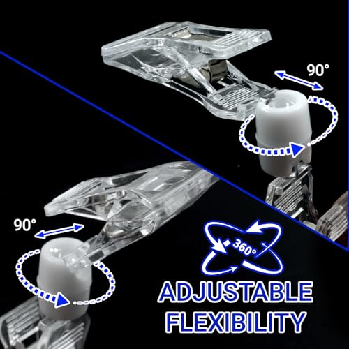 12Pack Double Sided Swivel Price Tag Clips, Clear - size: 12 PCS