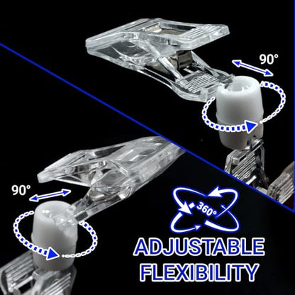 20Pack Double Sided Swivel Price Tag Clips, Clear - size: 20 PCS