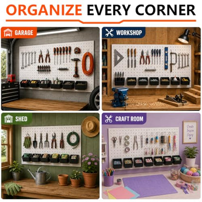 Pegboard Accessories Kit, 140Pcs Peg Board Hooks for Hanging