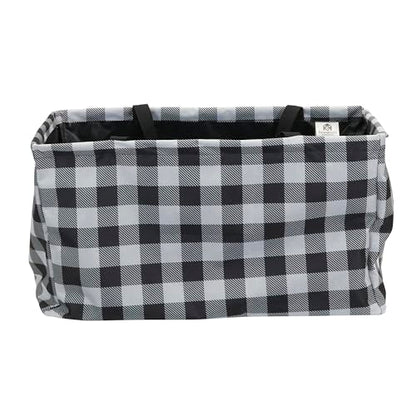 Household Essentials Black and White Plaid Krush Container All-Purpose Utility Tote - color: Buffalo Plaid