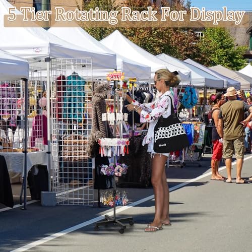 5 Tier Retail Display Stand Store Display Rack, Black, 2pcs - color: Black 2pcs
