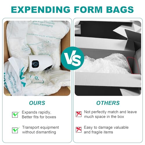 4PCS 20 * 24 Inch Foam Bag For Shipping, Expanding Foam for Instant Pack Quick Expanding Packaging Bags, Packing, Mailing and Shipping Solutions - size: 4PCS 20"x24"