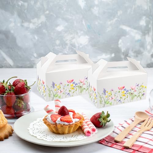 25 PCS Wild Flower Gift Boxes, Spring Party Favor Treat Birthday Candy Box