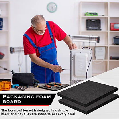 Frienda 8 Pcs Polyethylene Foam Sheet, 12 x 12 x 0.5 Inch, Black - color: Black
