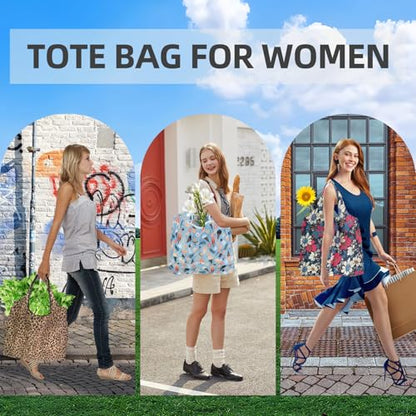 Foldable Reusable Shopping Bags,6 Pack Heavy Duty Tote for Grocery - color: 6pcs-stylea