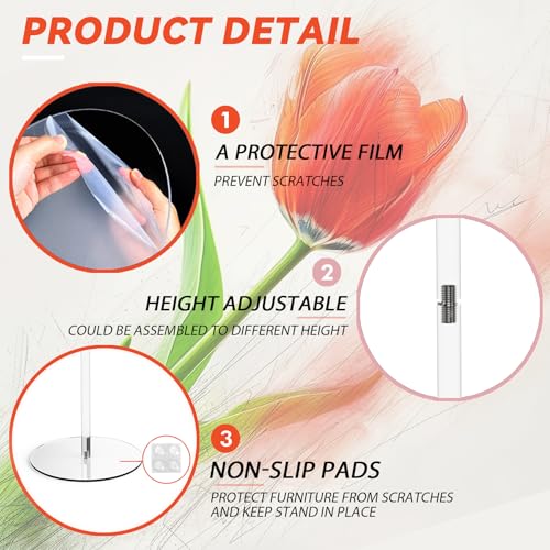 12" to 17" Acrylic Clear Cowboy Hat Stand Display Holder 8 pcs - size: 8 pcs