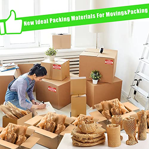 Packing Paper Sheets For Moving, MINHAO Honeycomb Packing Paper Sheets with 1.6X Stretchability for Shipping, Box Filler, Wrapping and Protecting Fragile Items Easy Use 4.74 Lbs (100 Sheets, 28"x15") - size: 100 PCS Sheets 28" x 15" 4.74 Lbs