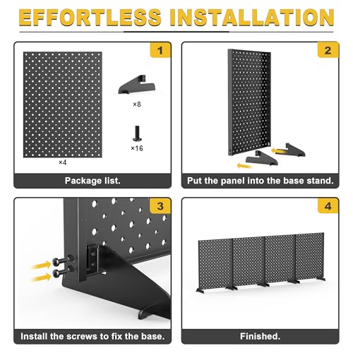 Ultrawall Pegboard Display Stand, Metal Tabletop Pegboard Display - size: 4Pack 12"X16"