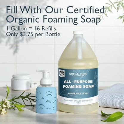 Foaming Glass Hand Soap Dispenser Pump Sea Foam 8oz - color: Sea Foam