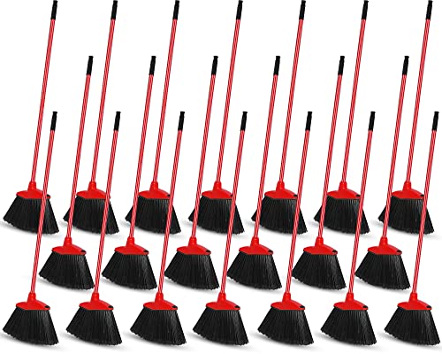 WILLBOND 20 Pcs Brooms Bulk for Indoor Outdoor 54 Inch, Red - color: Red