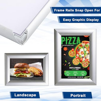 Blulu 2 Pack Aluminum Snap Frame 5 x 7 Inch, Silver - color: Silver, size: 5 x 7 Inch