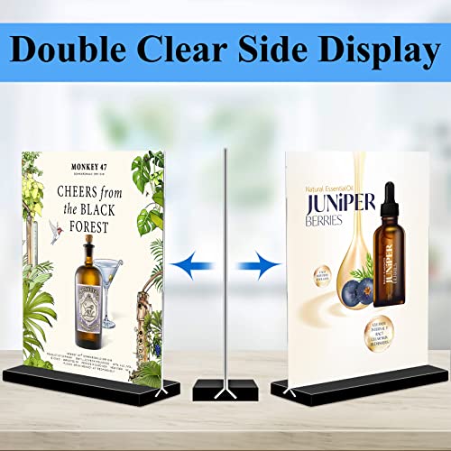 6Pack Acrylic Sign Holder 8.5x11 Vertical,Clear Sign Holder Double-Sided,Plastic Flyer Stand Menu Table Display Holders,Acrylic Paper Holder Plastic Picture Frames for Office Restaurants Show Fair - size: Vertical 6 Pack 8.5x11